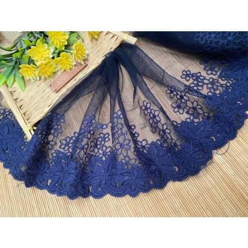 14Yards Beautiful Flowers Embroidered Lace Trim Sewing Mesh Fabric Bra Lingerie Handmade Dress Clothes Accessories Handcrafts