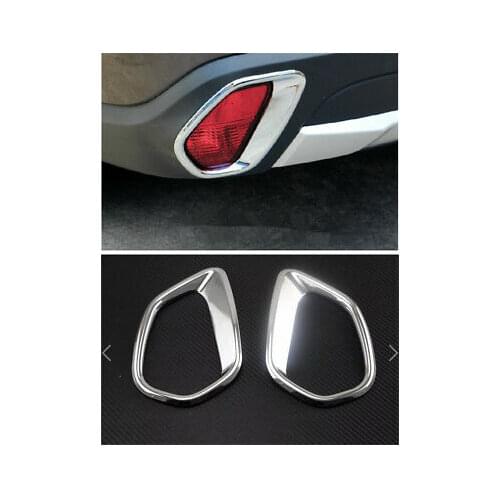 2* ABS Chrome Rear Fog Light Lamp Cover Trim For Mitsubishi Outlander 2015-2016
