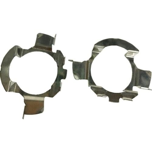 2pcs Car Headlight Base H7 Lamp Bulb Holder for BMW E60 E61 VW MK6 Nissan Qashqai Audi A3 Benz E Class LED Lamp Metal Adapters