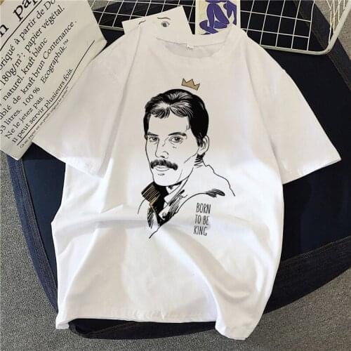 2021 New T Shirt Queens lead singer Harajuku Ulzzang T-Shirt Femal O-neck Summer Tops 90s Girls Graphic Tee Woman Clothing