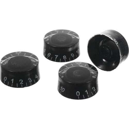 4pcs Black Volume Tone Speed Control Knobs Replacement For Electric Guitar Bass Replacement Guitarra Accessories