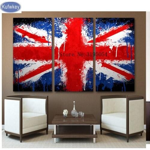 Diy Diamond Embroidery"UK Flag" full square Diamond painting Mosaic Pictures Of Rhinestones,painting triptych