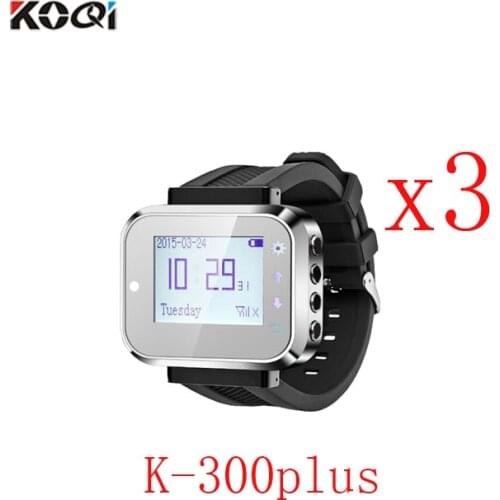 Wireless Calling System With Good Quality Watch Pager With Fashion Design K-300plus