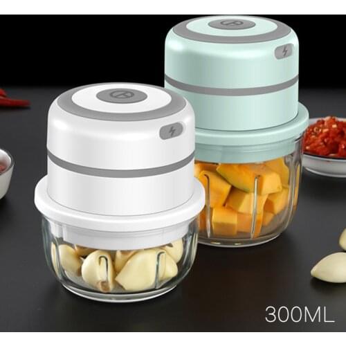 Wireless Electric Garlic Chopper Masher Mincer USB Charging Chopper Chili Meat Grinder Vegetable Tools 100/250/300ml Mini Gadget
