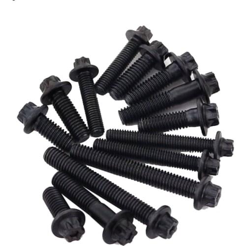 2/5/10/20pcs Torx-Head Bolt/Screw Grade 12.9 Black Profile Flange Head Torx M5 M6 Hexagon