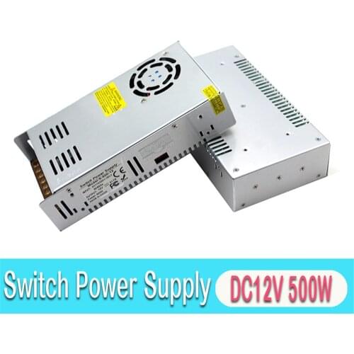 DC Power Supply 12V 41A 500W Driver Light Transformer AC To DC12V Power Adapter For LED Strip Modules Lighting Monitor CCTV