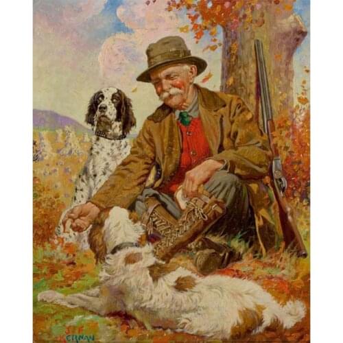 DIY 5D Diamond Painting Human and Animal Full Circle/Full Square Rhinestone Kit Cross Stitch Mosaic Home Handmade Decoration