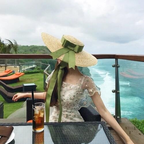 Womens Retro hat panama from the sun Straw hat Womens summer hat wide brim hat Panama 2021 cap ladys hat Raffia sun shade hat