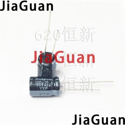 50PCS RUBYCON YXF 100V22UF 8X11.5MM electrolytic capacitor 22uf 100v yxf high frequency low resistance long life 22UF/100V