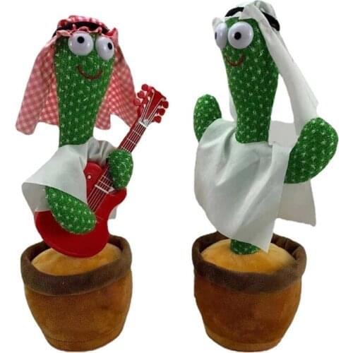Electronic Cactus Toy Shake Dancing Singing Educational Toys Mimicking Toys Funny Home Decoration Props for Children
