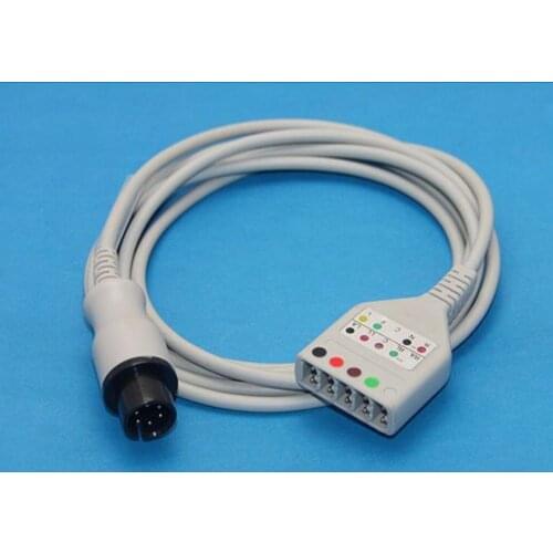 Goldway 5 3 lead ECG trunk cable UT4000Apro UT6000A 4000B 4000C UT4000F General LL style Edan 6pin ECG trunk cable No Resistance