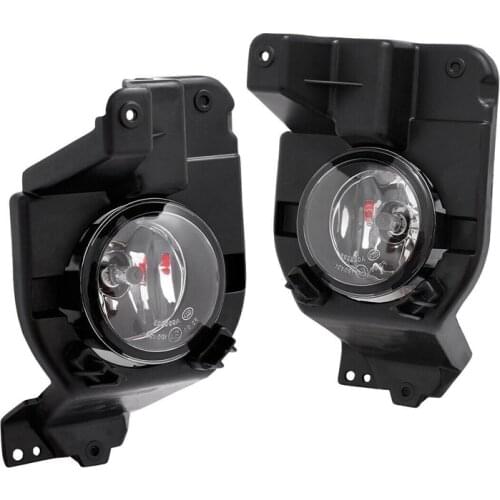 Car Front Bumper Fog Light Driving Lamp +Bulbs with Bezel Cover Kit for 2011 2012 2013 2014 2015 Ford Explorer