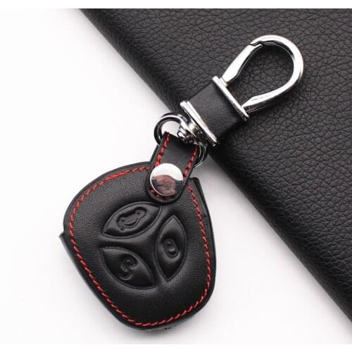 3 Buttons Leather Carrying Car Key Shield Case for lada granta largus kalina priora Remote Key Case Cover Fob