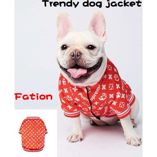 INS Printing Red Jackets Hoodies Dog clothes for small dogs cat clothes for yorkies Sweatshirt Clothes for dog costume outfit