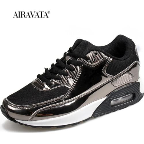 Women Mens Casual Shoes Sport Breathable Air Cushion Running Sneakers Lace-Up Damping