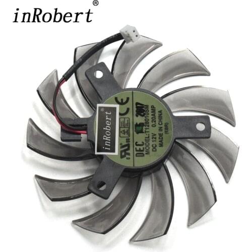 New T128010SM 0.20A 2Pin Cooling Fan Replace For Nvidia 9600GT ATI HD5870 GTX460 Gigabyte N470SO N580UD N580SO Video Card Fans