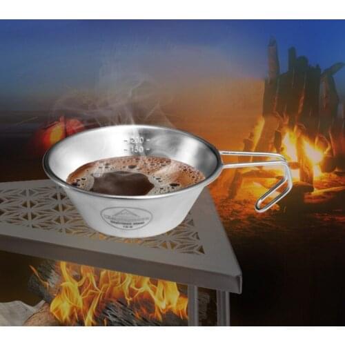 Outdoor Stainless Steel 304 Bowl Picnic Barbecue Water Camping Portable Cooker Utensils Pot Cup Mountain Climbing Y6