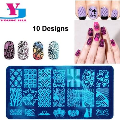 Nail Art Stamping Plates Nail Seal Manicure Nail Art Tools Templates Nail Stamp Stencils Printing Beauty Stainless Steel Templat