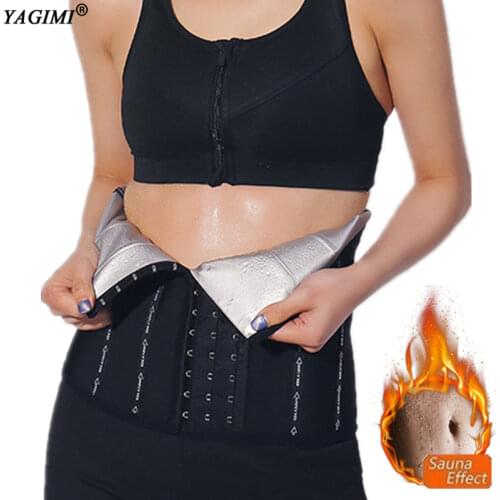Silver Ion Coating Waist Trainer Sweat Belt Sauna Effect Hot Girdles Workout Fitness Women Weight Lose Body Shaper Corset