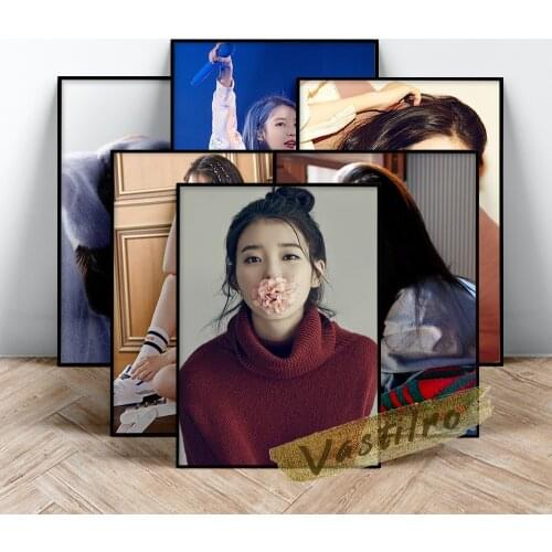 Iu Singer-Songwriter Poster, Lee Ji Eun Actor Character Portrait Painting, Korean Actress Wall Picture, Iu Music Star Wall Art