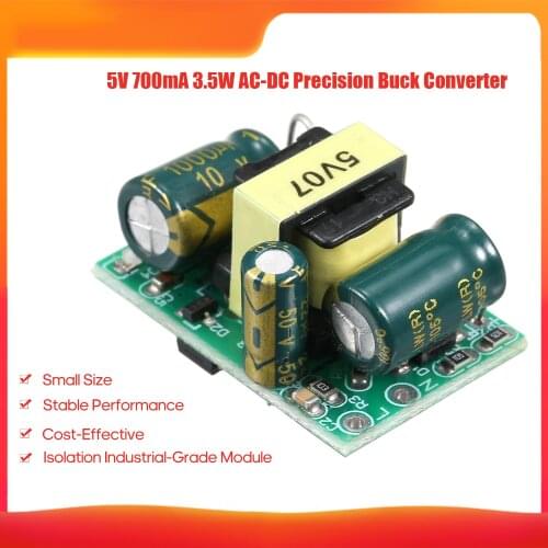 5V 700mA 3.5W AC-DC Precision Buck Converter AC 220V to 5V DC Step Down Transformer Power Supply Module