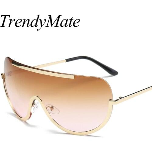 Transparent Gradient Sun Glasses Women Sunglasses Elegant Rimless lunette femme Lady Oversized Famous Brand Designer1089T