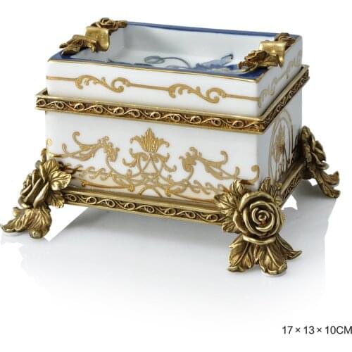 CIGARLOONG cigar ashtray ceramic enamel European style bronze ashtray CE-4321