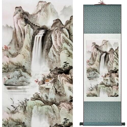 Old fashion painting landscape art painting Chinese traditional art painting China ink painting20190813027
