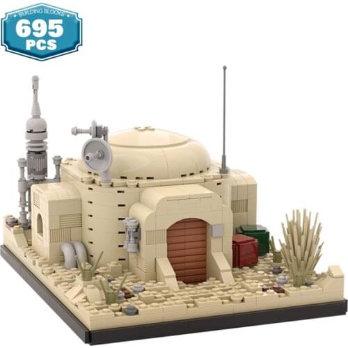 Space Series Wars Building Blocks MOC-50144 Owen Larss Home In Tatooine City House Model Architecture Bricks Toys Children Gift