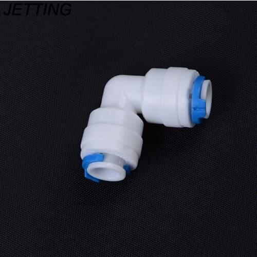 1/4" - 1/4" OD Tube POM Pipe Fitting Hose Elbow Quick Connector Aquarium RO Water Filter Reverse Osmosis System