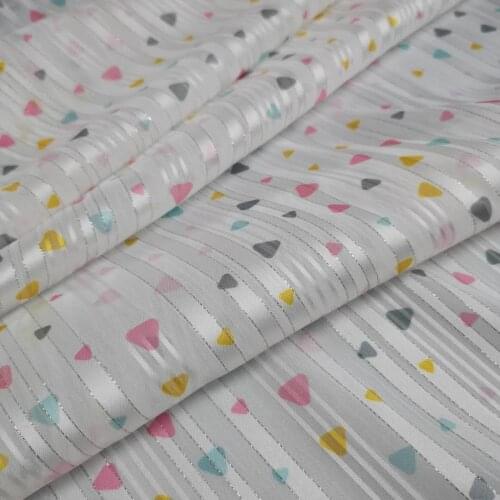 Metallic Jacquard Print Fabric Chiffon Craft Scarf Tilda Ribbon Dropping Glossy DIY Sewing Fabric