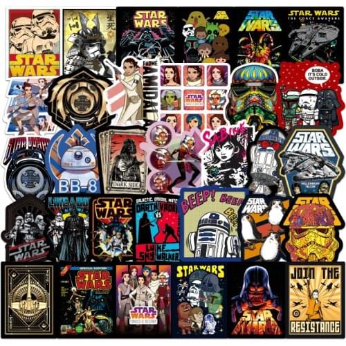 100 Star Wars Waterproof Stickers Water Cup Laptop Luggage Superhero Decoration Sticker Pack Childrens Classic Toys