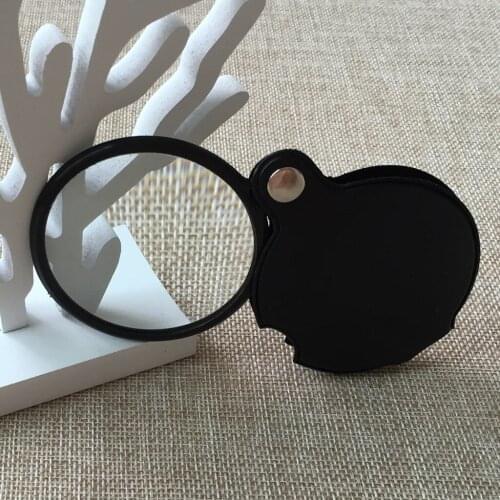3 pcs 8X 60mm Folding Magnifier Pocket Reading Magnifying Glass Leather Holster