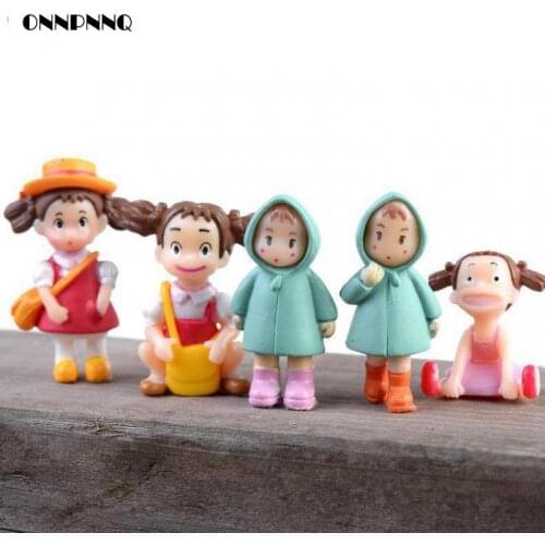 Diy 5pcs/set Kawaii Fairy Garden Miniatures Gift Resin Puppet Miniature Xiaomei Totoro Landscape Craft Bonsai Mini Garden