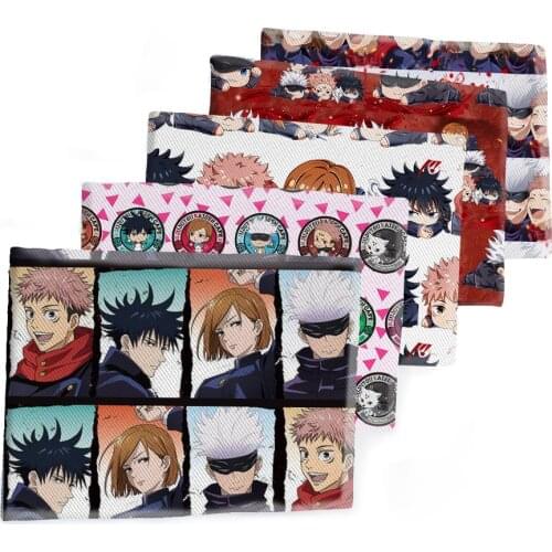 50*145CM Japan Anime Jujutsu Kaisen Printed Polyester Cotton Twill Fabric Patchwor Printed DIY