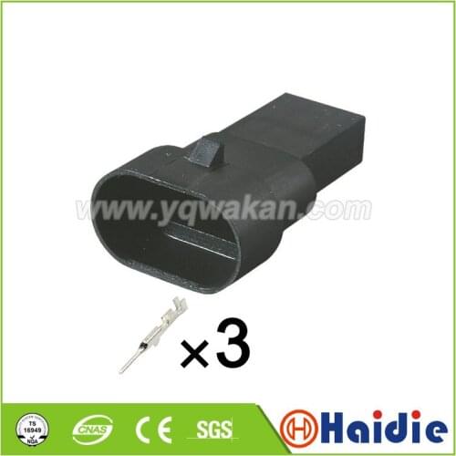 Free shipping 5sets 3pin male part of 12162280 plastic housing plug auto wiring harness waterproof injector connector