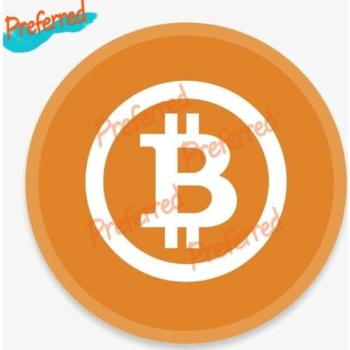Bitcoin Logo Car Stickers Motocross Racing Laptop Helmet Trunk Wall Vinyl Decal Die Cutting