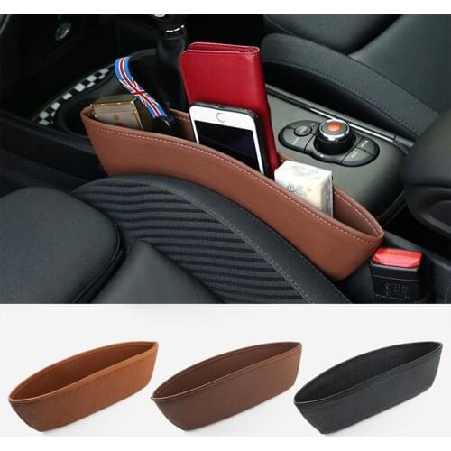 1pcs Car Seat Gap Anti-Leak Pocket Storage Bags For Mini Cooper One d JCW Countryman Clubman F55 F56 F60 R56 R60 R61 Accessories