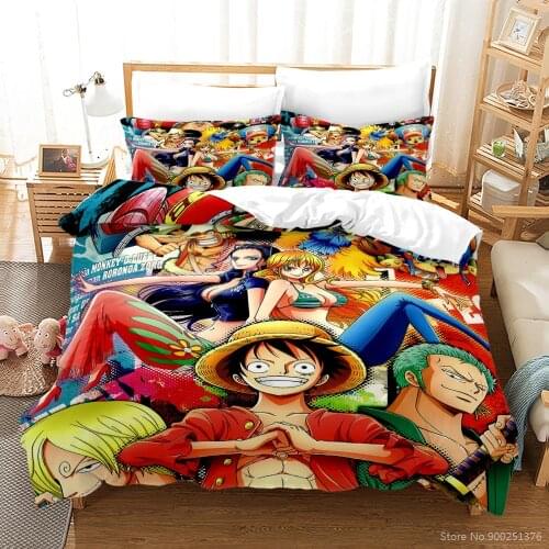 3D Printed Anime ONE PIECE Duvet Cover Set Twin Full Queen King Bedding Set Quilt Cover & Pillowcase Set Home Textile Bedclothes