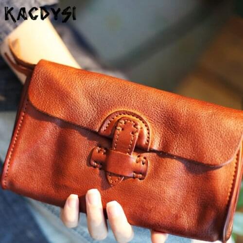 Genuine Cowhide Handwoven Unisex Wallet Soft Luxury Clutch Purse Top Quality Men Wallet Leather Stylish Women Credit Card Holder