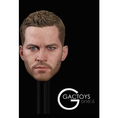 1/6 Scale Male Head Sculpt Paul Walker for Phi-Cen Hot -Toys 12" Action Figure