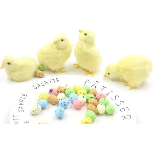 Lovely Simulation Plush Chick Egg Easter Chicken Realistic Animal Doll Kids Toys Early Education Cognition Birthday Easter Gift