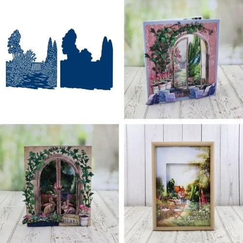 2021 NEW Beautiful Garden Metal Cutting Dies Scrapbook Diary Decoration Stencil Embossing Template DIY Greeting Card Handmade