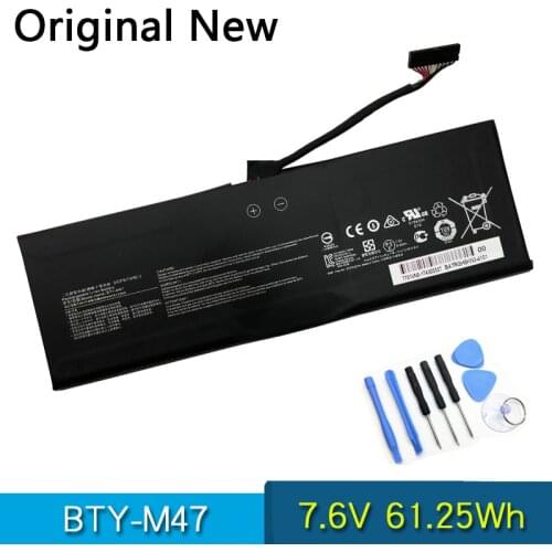 NEW Original BTY-M47 Laptop Battery For MSI GS40 6QE-006XCN 6QE-009XTH GS43VR 6RE-045CN MS-14A3 MS-14A1 7.6V 61.25Wh Batteries