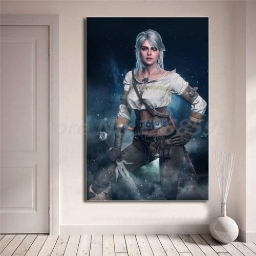 Sexy Woman Wallpaper Game Canvas Painting Print Living Room Home Decor Modern Wall Art Oil Painting Poster Artwork