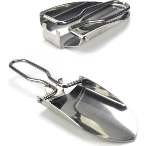 Outdoor Mini folding shovel outdoor multi-function stainless steel shovel camping fishing dig earthworm Tool flower small shovel