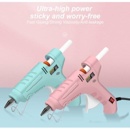 Hot Melt Glue Gun 20W Professional Indusrial Melt Gun Adhesive Hot Gun Repair Artistic Creation Electric Heat Temperature Tool