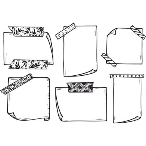 Note Clear Stamp for Scrapbooking Transparent Silicone Rubber DIY Photo Album Decor 111