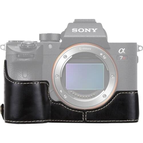 PULUZ For Sony ILCE-A9 Case 1/4 inch Thread PU Leather Camera Case Base for Sony ILCE-A9 / A9 / A7RIII DSLR Accessories