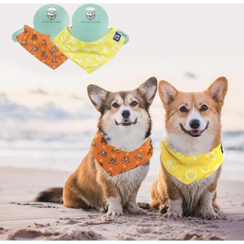 Pet Scarf Dog Cooling Scarf Pet Cooling Bib Cute Summer Triangle Scarf Puppy Cooling Neck Wrap For Puppy And Cat Pet Accessories